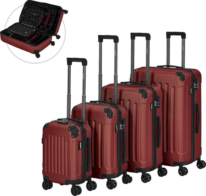 Arebos Reisekoffer (94 l, Handgepäck (bis 50l), M (50 - 90l), L (90 - 115l), XL (ab 115l))