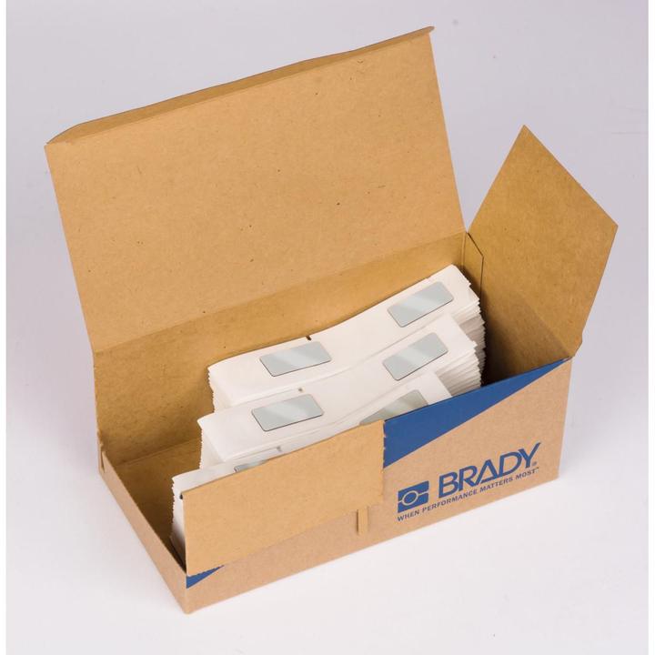 Produktbild Brady M6-07-7593-SL, Aufgeschäumter Polyester, Silber, glänzend, 18.00 x 35.00 mm, permanent (300/