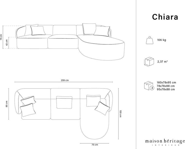 Produktbild Maison Heritage Chiara (Ecksofa, Modular Sofa)