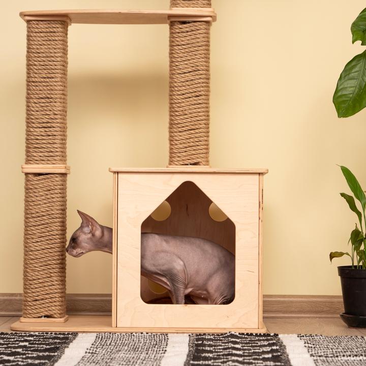 Produktbild Wowhelperco Bodenkratzbaum mit Haus