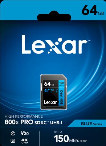 Produktbild Lexar MEMORY SDXC 64GB UHS-I/LSD0800P064G-BNNNG (64 GB, SDXC, U1, UHS-I)
