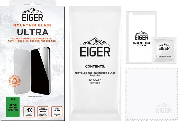 Immagine prodotto Eiger Mountain Glass Ultra (1 Pezzo/i, Apple iPhone 15 Pro, Apple iPhone 15)