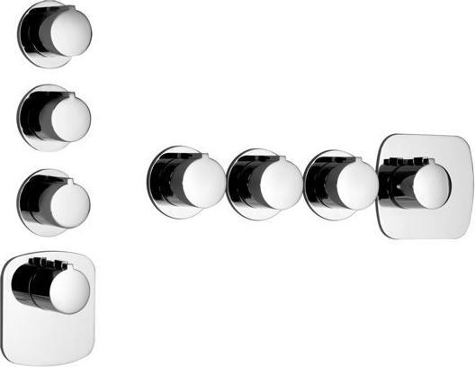 Gessi Tondo, Fertigmontageset mit 3 separaten Wegen, 43236