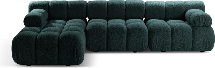 Actual product image Micadoni Velvet Modular Left Corner Sofa, "Bellis", 4 Seats, 282x155x70 Made in Europe (Corner sofa)