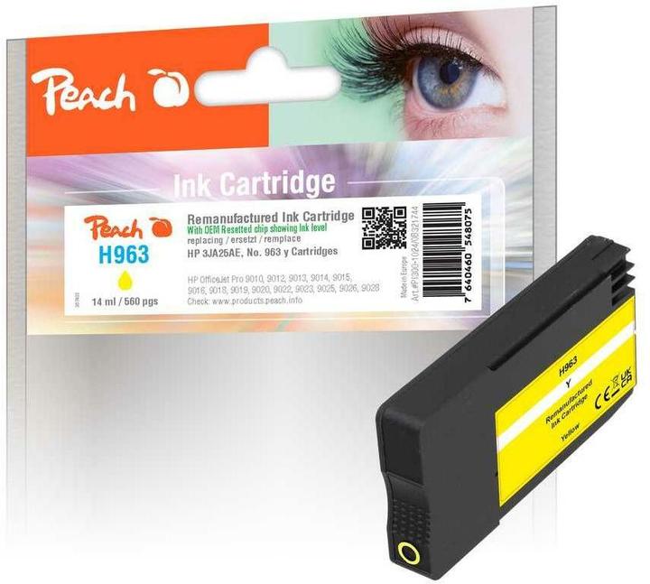 Image du produit Peach Toner HP No. 963 Y, 3JA25AE Jaune