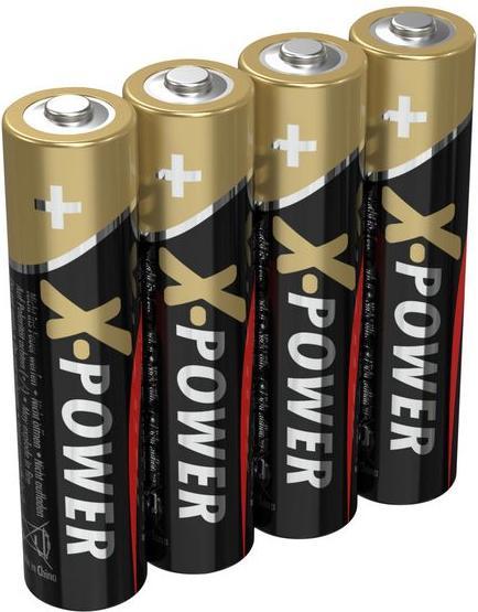 Actual product image Ansmann X-Power Alkaline Battery Micro AAA / LR03 (4 pcs., AAA, 1300 mAh)