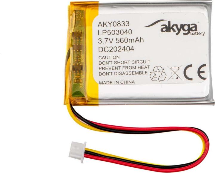 Akyga LP503040 Akkupack x Spezial-Akku LiPo 3.7 V 560 mAh (3.70 V, 560 mAh)