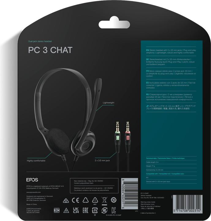 Produktbild EPOS PC 3 Chat (Kabelgebunden)