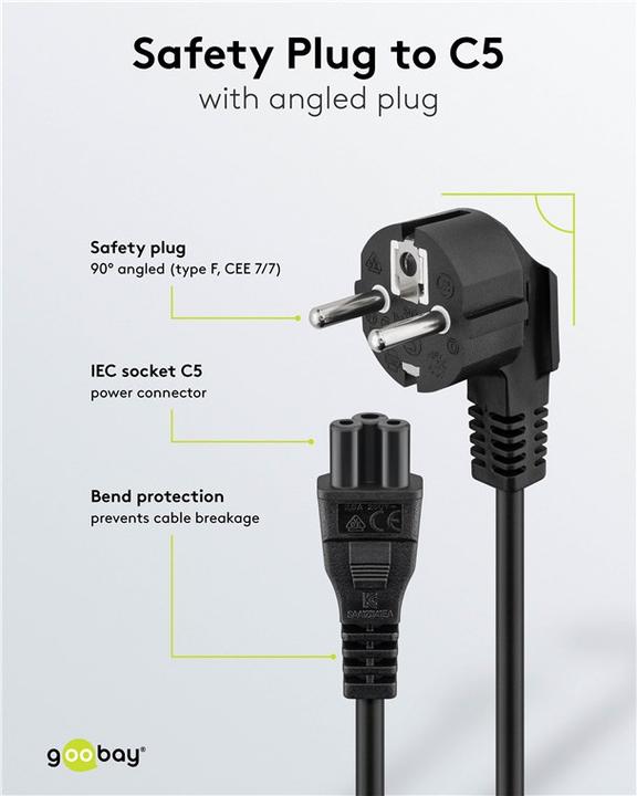 Image du produit Goobay Netzanschlusskabel (1.80 m)