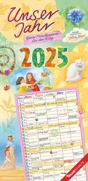 Produktbild Alpha Edition Unser Jahr 2025 Familienplaner, 15x42cm, Kalender mit 5 Spalten für Termine (22 x 45 cm, Deutsch)