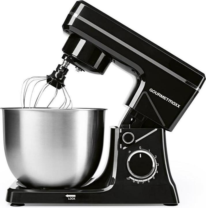 Image du produit Gourmetmaxx Küchenmaschine 5-Teilig, 3-in1 Schwarz, Funktionen (1500 W)