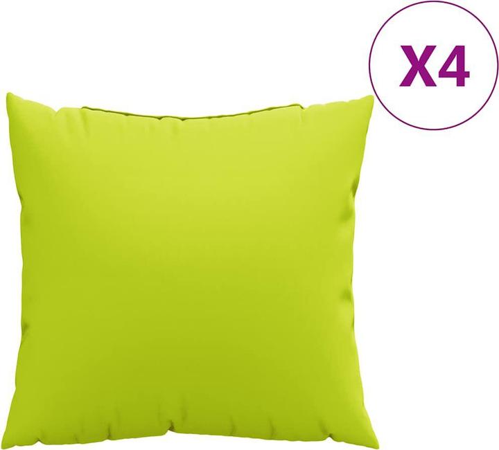 Image du produit VidaXL Coussins de canapé 4 pcs. Vert vif 60X60 Cm Tissu Chêne noir (60 x 60 cm)