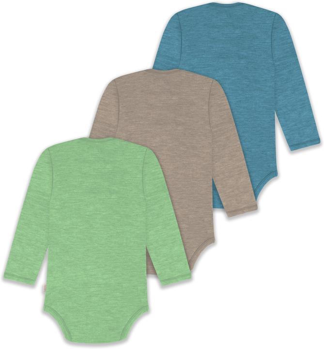 Produktbild Normani 3er Pack Baby Merino Body Langarm „Auckland" - 9383 (80)