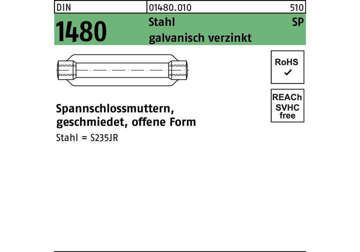 Productafbeelding SanDisk DIN 148 spanschroefmoeren staal SP M 16 / 170 galvanisc