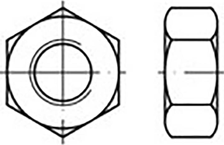 Toolcraft TO-6861105 Sechskantmuttern M6 DIN 934 Edelstahl V2A A2 100 St. (M6)