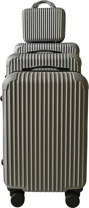 NTK-Collection Hartschalenkoffer 4er-Set Frenzi Silber (115 l, Handgepäck (bis 50l), M (50 - 90l), L (90 - 115l))