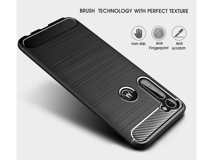 Produktbild Screenguard Motorola One Fusion+ Hülle Carbon Brushed Soft TPU (Motorola One Fusion+)