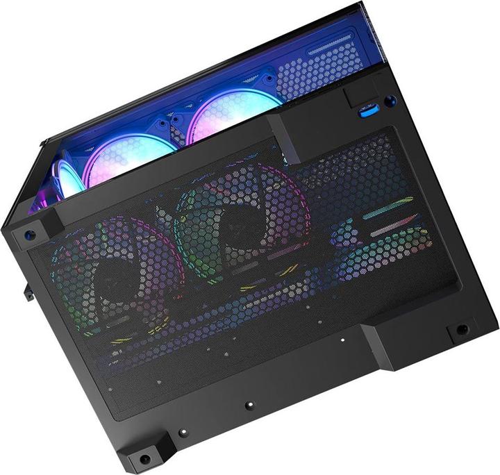 Actual product image Modecom Obudowa Volcano Panorama Apex ARGB 7F czarna (AT-PANORAMA-7F-ARGB-10-000000-0002) (ITX, ATX, mATX)