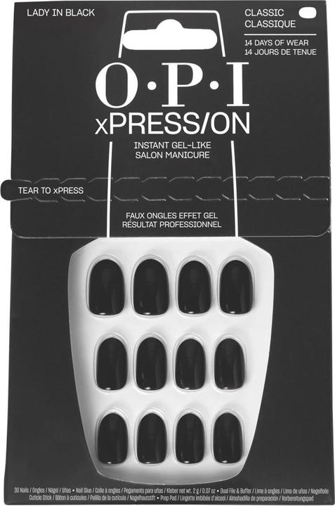 OPI Xpress/On (Kunstnägel, Schwarz)