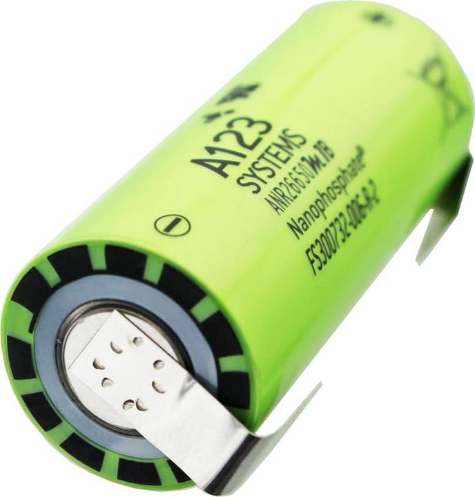 Produktbild A123 Systems Akku ANR26650M1B mit Lötfahnen U-Form, ungeschützt (1 Stk., 2500 mAh)