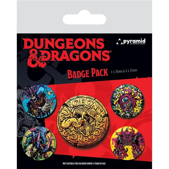 Dungeons & Dragons Ansteckerset 5Erpack
