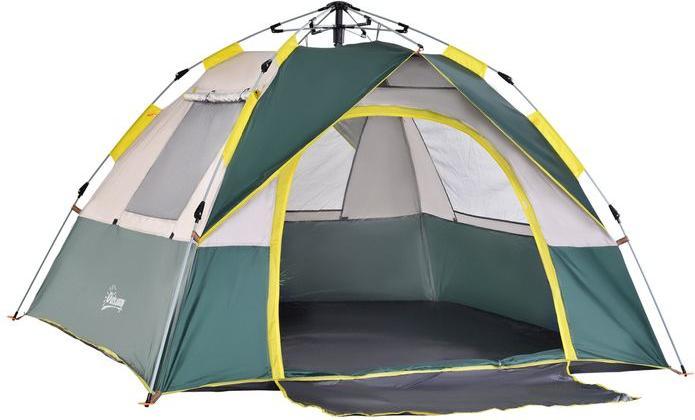 Produktbild Swisshandel24 Zelt für 3 Personen, Campingzelt mit Heringen, Kuppelzelt, Polyester, Grün, 205 x 195 x 135 cm (Kuppelzelt, 3.20 kg, 3 Personen)