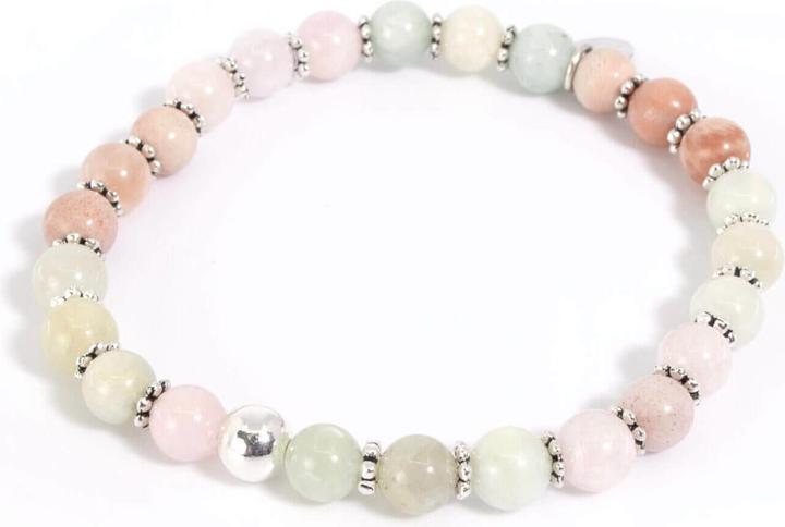 Immagine prodotto Balibay Mirenda (18 cm, Quarzo rosa, Argento 925, Pietra lunare, Pietra preziosa, Morganite)