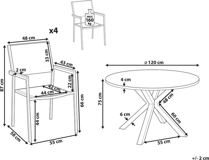 Produktbild Beliani Maletto/Grosseto (120 cm)