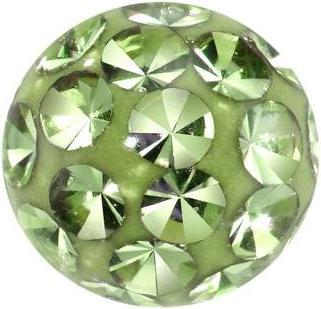 Bijouteria Piercingverschluss (Kristall, Edelstahl, Epoxiharz)