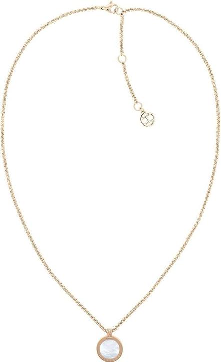 Tommy Hilfiger Iconic Circle Halskette (Edelstahl, 45 - 50 cm)