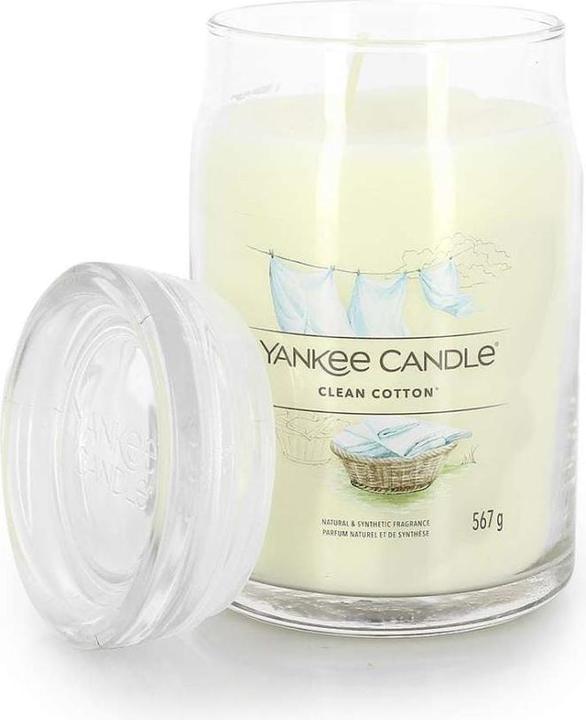 Actual product image Yankee Candle Duftkerze Clean Cotton Signature Large Jar