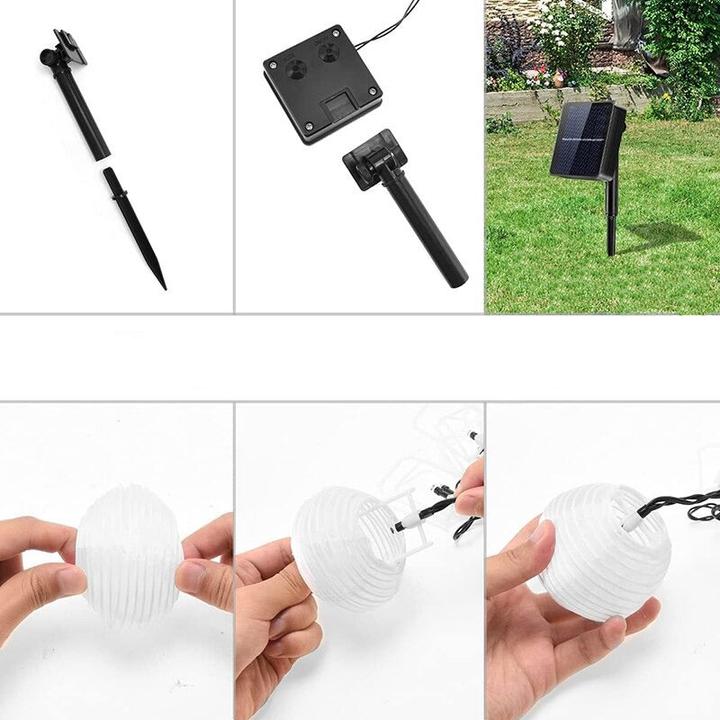 Image du produit Hermex Guirlande lumineuse solaire à lampions (6.50 m)
