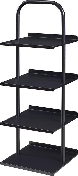 En.Casa Schuhregal Poytya Stahl 96x34x32 cm Schwarz