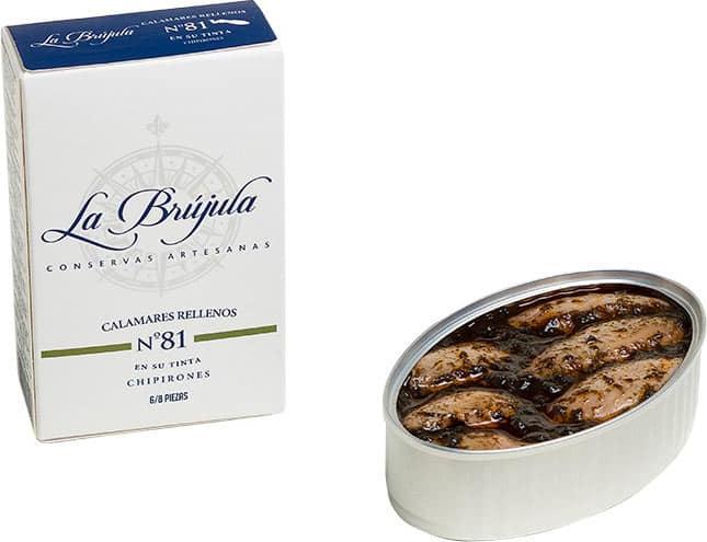 La Brújula Stuffed baby squid in ink (110 g)