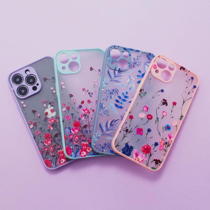 Immagine prodotto Hurtel Design Case per iPhone 12 Pro custodia floreale azzurra (Apple iPhone 12 Pro)