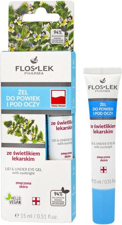 Floslek Pharma Lid & Under Eye Gel eyelid and eye gel with firefly 15ml (Gel, 15 ml)