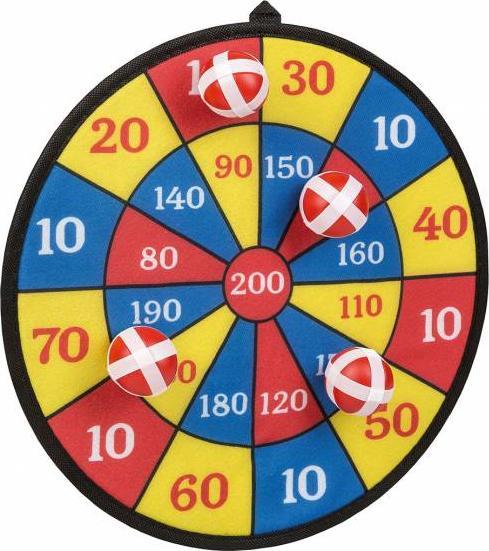 Actual product image Idena Velcro ball dart game w. 4 velcro balls, ca.35cm