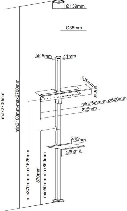 Image du produit equip Par Installation pour TV LCD (motorisée) (65", 50 kg)