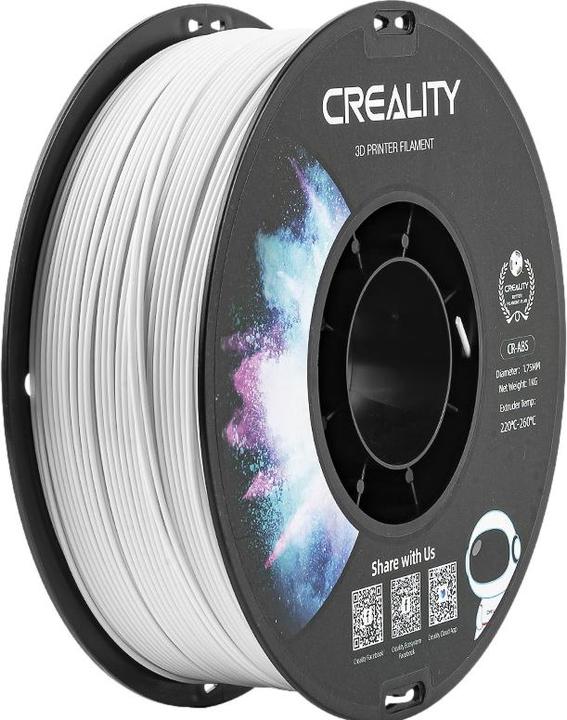 Actual product image Creality Filament ABS, White, 1.75 mm, 1 kg (ABS, 1.75 mm, 1000 g, White)