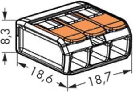 Produktbild Wago Verbindungsklemme COMPACT 3-fach (50 Stück)