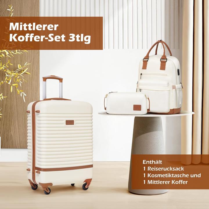 Immagine prodotto Coolife 3-teiliges Kofferset (M (50 - 90l))