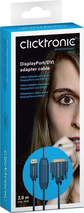 Actual product image clicktronic DisplayPort — DVI (2 m, DisplayPort, DVI)