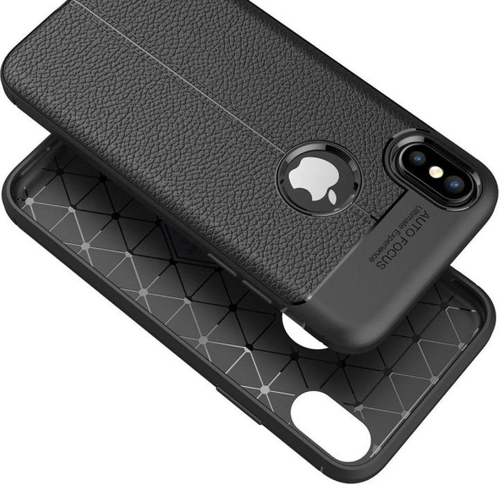 Produktbild König Design Apple iPhone X / 10 Handy Hülle Schutz Case Back Cover Silikon Bumper Schwarz (Apple iPhone X)