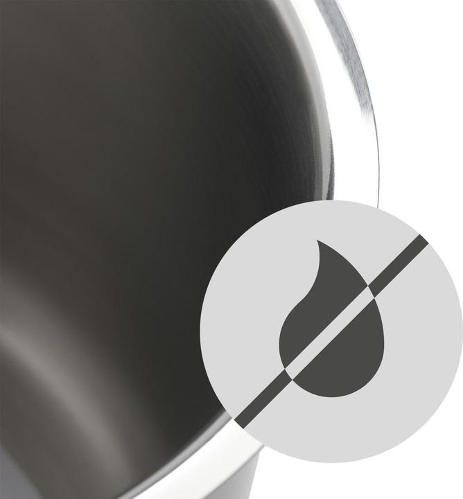 Produktbild WMF Kochtopf Fleischtopf Induktion 14cm klein Metalldeckel Mini Edelstahl 18/10 (14 cm, Kochtopf, Edelstahl)