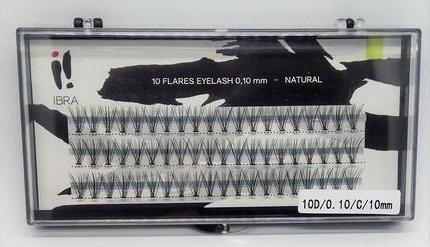 Actual product image Ibra Tufts Of False Eyelashes 0.10 C-10Mm (Artificial eyelashes)