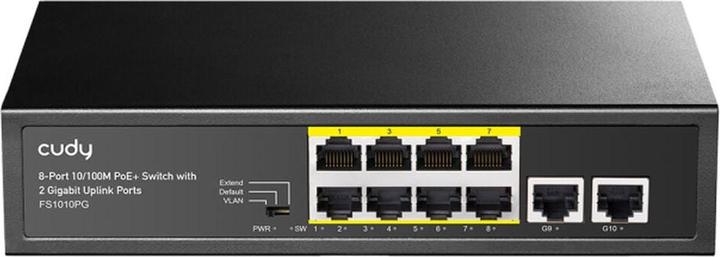 Produktbild Cudy FS1010PG network switch Fast Ethernet (10/100) Power over Ethernet (PoE) Black (10 Ports)