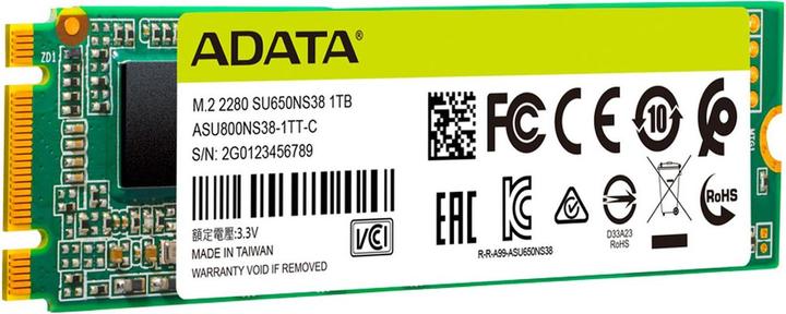 Productafbeelding Adata Ultieme SU650 (1000 GB, M.2 2280)