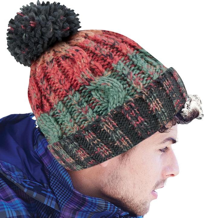 Immagine prodotto Beechfield - Corkscrew - Cappello invernale a maglia con pom pom - Unisex