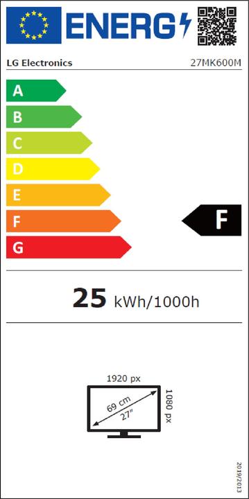 Energie-Label LG 27MK600M-B (1920 x 1080 Pixel, 27")