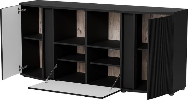 Immagine prodotto Cama Cassettiera MICHELLE 178x35-47xH82 nero/rovere vichingo (178 x 47 x 82 cm)